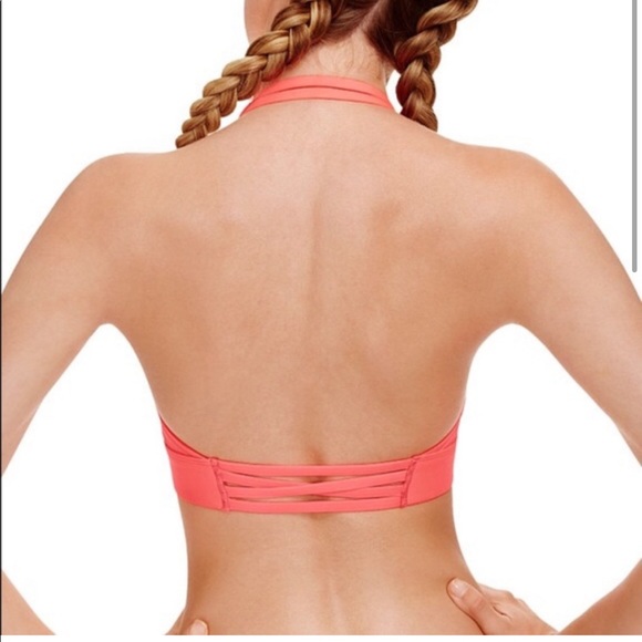 PINK Victoria’s Secret Neon Unlined Halter Sports Bra Sz XS - Picture 2 of 8